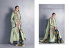 Cardamom Green color Full Sleeves Ban Neck Design Centre Cut Silk Fabric Indowestern style Suit