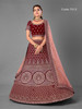 Maroon color Velvet Fabric Embroidered Lehenga Choli