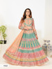 Peach color Georgette Fabric Lehenga Choli