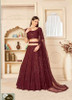 Maroon color Georgette Fabric Embroidered Lehenga Choli