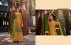 Golden color Jam Satin Fabric Party wear Suit