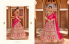 Hot Pink Velvet Fabric Heavily Embroidered Bridal wear Lehenga Choli