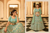 Blue color Organza Fabric Lehenga Choli