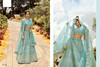 Blue color Organza Fabric Lehenga Choli