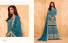 Blue color Georgette Fabric Heavily Embroidered Party Wear Suit