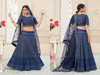 Royal Blue color Net Fabric Heavily Embroidered Lehenga Choli