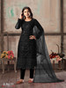 Black color Embroidered Net Fabric Suit