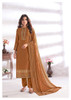 Brown color Cotton Silk Fabric Suit