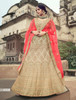 Light Golden color Satin Fabric Heavily Embroidered Lehenga Choli