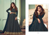 Blue color Georgette Fabric Full Sleeves Floor Length Anarkali style Party Wear Suit