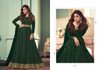 Green color Georgette Fabric Full Sleeves Floor Length Anarkali style Party Wear Suit