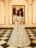 Ivory color Organza Fabric Embroidered Lehenga Choli