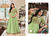 Olive Green color Floor Length Pure Georgette Fabric Anarkali style Party Wear Suit
