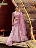 Pink color Satin Fabric Lehenga Choli