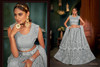 Grey color Net Fabric Lehenga Choli