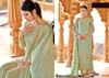 Light Green color Viscose Bamberg Georgette Fabric Suit