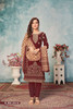 Maroon color Embroidered Georgette Fabric Suit