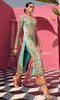 Elegant Blue Net Suit2799