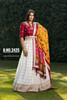 White and Maroon color Georgette Silk Fabric Lehenga Choli