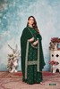 Dark Green color Silk Fabric Embroidered Suit