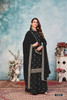 Black color Silk Fabric Embroidered Suit