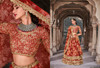 Red color Organza Fabric Lehenga Choli