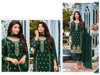 Dark Green color Georgette Fabric Embroidered Suit