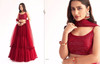 Red color Pure Georgette Fabric Lehenga Choli