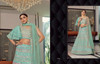 Blue color Organza Fabric Lehenga Choli