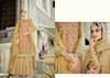 Golden color Handloom Silk Fabric Full Sleeves Floor Length Indowestern style Suit