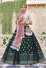 Dark Green color Georgette Fabric Lehenga Choli