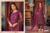 Magenta color Heavily work Net Fabric Suit