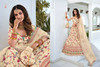 Cream color Silk Fabric Heavily Embroidered Bridal wear Lehenga Choli