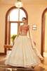 Cream color Georgette Fabric Lehenga Choli