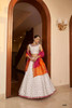 Elegant White Silk Lehenga Choli3648