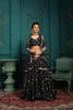 Black color Taffeta Silk Fabric Lehenga Choli