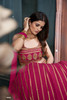 Elegant Magenta Georgette Lehenga Choli3575