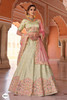 Golden color Satin Fabric Lehenga Choli