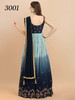 Elegant Double shade Blue Georgette Gown3883