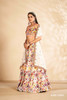 Cream color Georgette Fabric Lehenga Choli