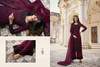 Wine color Net Fabric Suit