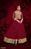 Red color Georgette Fabric Centre Cut Indowestern style Suit