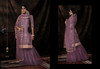 Purple color Net Fabric Party Wear Suit
