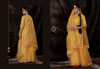 Yellow color Net Fabric Party Wear Suit