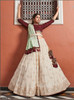 Cream color Georgette Fabric Lehenga Choli