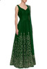 Elegant Green Art Silk Gown4115