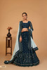 Blue color Georgette Fabric Lehenga Choli