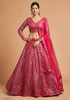 Red color Net Fabric Lehenga Choli