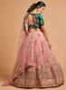 Elegant Pink Net Lehenga Choli4060