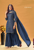 Elegant Blue Georgette Salwar Kameez4062